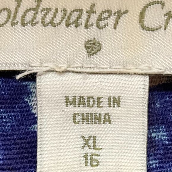 Coldwater Creek Blue/Navy Blouse - sz 16 - Picture 3 of 5